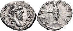 Didius Julianus. AD 193. AR Denarius (20mm, 3.18 g, 12h). Rome mint. Laureate head right / RECTOR ORBIS, Didius Julianus standing left, holding globe and volumen. RIC IV 3; RSC 15. Good VF, lightly to