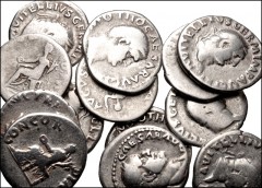 ROMAN. Imperial. Lot of thirteen (13) AR Denarii from Galba to Vitellius. Includes: Galba (2) // Otho (2) // Vitellius (9). Average Fine. LOT SOLD AS IS, NO RETURNS. Thirteen (13) coins in lot.