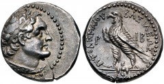 PTOLEMAIC KINGS of EGYPT. Ptolemy VI Philometor. Second sole reign, 163-145 BC. AR Didrachm (20mm, 7.06 g, 12h). Uncertain mint, possibly Cyprus or Pelousion. Dated year 112 of the Ptolemaic era (151/