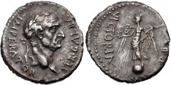 Galba. AD 68-69. AR Denarius (18mm, 3.51 g, 7h). Uncertain mint in Gaul (Narbo?). Struck circa April-late autumn AD 68. SER GALBA IMPERATOR, laureate head right / VICTORIA P R, Victory standing facing