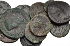 ROMAN. Imperial. Lot of eleven (11) bronze coins from Nero Claudius Drusus to Diva Faustina Senior. Various denominations from quadrans to sestertius, but mostly middle aes. Nero Claudius Drusus // Ti