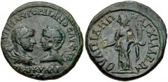 THRACE, Anchialus. Gordian III, with Tranquillina. AD 238-244. Æ (26mm, 11.29 g, 6h). Laureate, draped, and cuirassed bust of Gordian III right, facing diademed and draped bust of Tranquillina left / 
