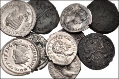 ROMAN. Imperial. Lot of ten (10) AR and Æ Denominations. Includes: Commodus. AR Denarius. Ex E-334, lot 329 // Septimius Severus. AR Denarius (2). Ex E-302, lot 391 and E-325, lot 608 // Philip I. AR 