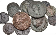 ROMAN. Imperial. Lot of twenty-nine (29) Æ denominations from Agrippa to Valens. Includes: Sestertius: Gallienus. Dupondius: Domitian. Ases: Agrippa // Gaius (Caligula). Antoniniani: Claudius II Gothi