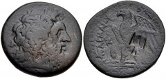 PTOLEMAIC KINGS of EGYPT. Ptolemy II Philadelphos. 285-246 BC. Æ Diobol (28mm, 15.47 g, 12h). Alexandreia mint. Series 2. Struck circa 285-261/0 BC. Diademed head of Zeus-Ammon right / Eagle with open