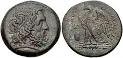 PTOLEMAIC KINGS of EGYPT. Ptolemy II Philadelphos. 285-246 BC. Æ Diobol (29mm, 14.60 g, 12h). Alexandreia mint. Series 2. Struck circa 285-261/0 BC. Diademed head of Zeus-Ammon right / Eagle with open