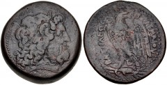 PTOLEMAIC KINGS of EGYPT. Ptolemy III Euergetes. 246-222 BC. Æ Oktobol (47mm, 92.54 g, 12h). Alexandreia mint. Series 4. Struck 246-230 BC. Diademed head of Zeus-Ammon right / Eagle with open wings st