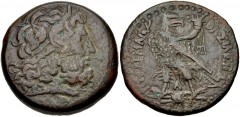 PTOLEMAIC KINGS of EGYPT. Ptolemy III Euergetes. 246-222 BC. Æ Tetrobol (39mm, 43.25 g, 12h). Alexandreia mint. Series 4. Struck 246-230 BC. Diademed head of Zeus-Ammon right / Eagle with closed wings