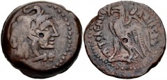 PTOLEMAIC KINGS of EGYPT. Ptolemy IV or Ptolemy V. 222-205/4 BC or 204-180 BC. Æ (27mm, 15.23 g, 12h). Alexandreia mint. Series 6. Head of the deified Alexander right, wearing elephant skin headdress 