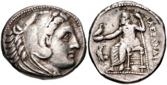 KINGS of MACEDON. Alexander III ‘the Great’. 336-323 BC. AR Tetradrachm (26.5mm, 17.22 g, 5h). Amphipolis mint. Struck under Antipater, circa 325-323/2 BC. Head of Herakles right, wearing lion skin / 