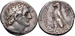 PTOLEMAIC KINGS of EGYPT. Ptolemy II Philadelphos. 285-246 BC. AR Tetradrachm (28mm, 14.02 g, 1h). Alexandreia mint. Diademed head of Ptolemy I right, wearing aegis around neck; ∆ behind / Eagle with 