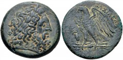 PTOLEMAIC KINGS of EGYPT. Ptolemy II Philadelphos. 285-246 BC. Æ Diobol (28mm, 17.82 g, 1h). Alexandreia mint. Series 2. Struck circa 285-261/0 BC. Diademed head of Zeus-Ammon right / Eagle with open 
