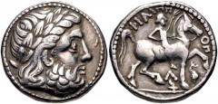 EASTERN EUROPE, Imitations of Philip II of Macedon. Early 3rd century BC. AR Tetradrachm (25mm, 14.08 g, 12h). Große und derbe Köpfe type. Struck in the central and lower Carpathian region. Laureate h