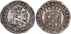 FRANCE, Provincial. Orange (principauté). Frédéric-Henri d’Orange-Nassau. 1625-1647. AR Testoon (29mm, 8.62 g, 3h). Armored and draped bust right / Crowned coat-of-arms. Duplessy, Féodales 2165; Poey 
