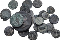 GREEK. Asia Minor. Lot of twenty-six (26) mixed Æ denominations from around the islands. Includes: A good mix of cities and types, with a particular focus Samos. An excellent dealer lot. Good Fine–Goo