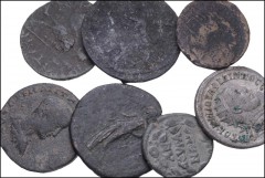 ROMAN. Provincial. Lot of nineteen (19) BI and Æ denominations. Includes: Mostly coins of eastern Asia Minor, but also includes one coin each from Spanin and Mesopotamia. Lot also includes a billon te