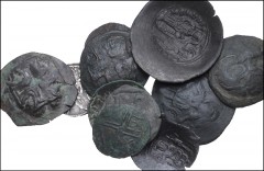 MIXED. Lot of eleven (11) AR and Æ Byzantine and Bulgarian denominations. Includes: BI Aspron Trachy of Manuel I Comnenus // BI Trachy of John III Ducas (Vatatzes) // BI Trachy of Latin Rulers of Cons