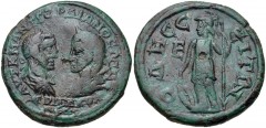 MOESIA INFERIOR, Odessus. Gordian III, with Tranquillina. AD 238-244. Æ Pentassarion (26mm, 12.65 g, 1h). Laureate, draped, and cuirassed bust of Gordian and draped bust of Tranquillina, wearing steph