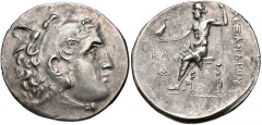 LYCIA, Phaselis. Circa 221/0-189/8 BC. AR Tetradrachm (32.5mm, 17.00 g, 1h). In the name and types of Alexander III of Macedon. Dated CY 21 (201/0 BC). Head of Herakles right, wearing lion skin / Zeus