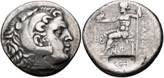 LYCIA, Phaselis. Circa 221/0-189/8 BC. AR Tetradrachm (30.5mm, 16.22 g, 12h). In the name and types of Alexander III of Macedon. Dated CY 22 (200/199 BC). Head of Herakles right, wearing lion skin / Z