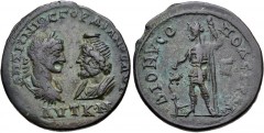 MOESIA INFERIOR, Dionysopolis. Gordian III. AD 238-244. Æ Pentassarion (26mm, 9.56 g, 1h). Laureate, draped, and cuirassed bust of Gordian and draped bust of Tranquillina, wearing stephane, facing one
