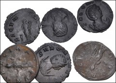 ROMAN. Provincial-Imperial. Lot of forty-three (43) mostly AR Antoniniani of Valerian I, Gallienus, and Salonina. Includes: Valerian I (10) // Gallienus (15) // Salonina (16). Also includes an Æ issue