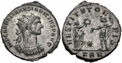 Aurelian. AD 270-275. Antoninianus (22mm, 4.15 g, 12h). Serdica mint, 2nd officina. 8th emission, 2nd phase, November AD 274-September AD 275. IMP C AVRELIANVS INVICTVS P AVG, radiate and cuirassed bu