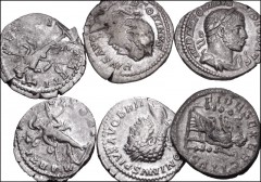 ROMAN. Imperial. Lot of twenty-five (25) AR Denarii from Septimius Severus through Julia Mamaea. Includes: Septimius Severus (7) // Julia Domna (5) // Caracalla (5) // Elagabalus (2) // Severus Alexan