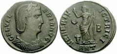 GALERIA VALERIA, wife of Galerius. Augusta, 308-315 AD. Æ Follis (22mm, 6.87 gm). Antioch mint. Struck 308/9 AD. Diademed and draped bust right / Venus standing facing, head left, holding up apple ove
