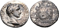Augustus. 27 BC-AD 14. AR Denarius (19mm, 2.97 g, 6h). Restitution issue. Rome mint. Struck under Trajan–Hadrian, circa 98-138 AD. Laureate head right / Gaius and Lucius Caesar standing facing, each r