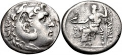 LYCIA, Phaselis. Circa 218/7-186/5 BC. AR Tetradrachm (30.5mm, 15.87 g, 12h). In the name and types of Alexander III of Macedon. Dated CY 26 (193/2 BC). Head of Herakles right, wearing lion skin; c/m: