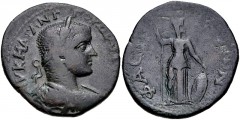 LYCIA, Phaselis. Gordian III. AD 238-244. Æ (30mm, 16.16 g, 7h). Laureate, draped, and cuirassed bust right / Minerva standing facing, head right, holding spear and resting hand upon shield. SNG von A