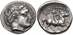 KINGS of MACEDON. Philip III Arrhidaios. 323-317 BC. AR Fifth Stater (14mm, 2.62 g, 12h). In the types of Philip II. Pella mint. Struck under Antipater or Polyperchon, circa 323-318/7 BC. Head of Apol