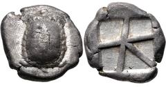 ISLANDS off ATTICA, Aegina. Circa 456/45-431 BC. AR Stater (19.5mm, 12.00 g, 9h). Land tortoise with segmented shell / Large square incuse with skew pattern. Meadows, Aegina, Group IIIb; HGC 6, 437. N