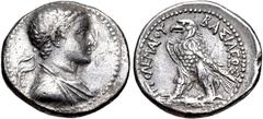 PTOLEMAIC KINGS of EGYPT. Ptolemy V Epiphanes. 204-180 BC. AR Tetradrachm (26.5mm, 13.71 g, 12h). Uncertain military mint in Phoenicia. Struck circa 202-200 BC. Diademed and draped bust of Ptolemy V r
