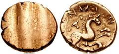 CELTIC, Britain. Cantiaci. Dubnovellaunus. Circa 30-10 BC. AV Stater (5.46 gm). Bidding Closed Estimate $1000 CELTIC, Britain. Cantiaci. Dubnovellaunus. Circa 30-10 BC. AV Stater (5.46 gm). Undefined 