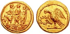 SCYTHIA, Geto-Dacians. Koson. Mid 1st century BC. AV Stater (8.48 gm). Estimate $750 SCYTHIA, Geto-Dacians. Koson. Mid 1st century BC. AV Stater (8.48 gm). Roman consul accompanied by two lictors; BA 