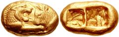 KINGS of LYDIA. Time of Kroisos. Circa 561-546 BC. AV Stater (8.02 gm). Light Series. Sardes mint. Estimate $5000 KINGS of LYDIA. Time of Kroisos. Circa 561-546 BC. AV Stater (8.02 gm). Light Series. 