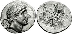 SELEUKID KINGS of SYRIA. Antiochos II Theos. 261-246 BC. AR Tetradrachm (16.80 gm). Seleukeia on the Tigris mint. Estimate $300 SELEUKID KINGS of SYRIA. Antiochos II Theos. 261-246 BC. AR Tetradrachm 