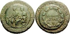 LYDIA, Sardes. Germanicus and Drusus, Caesars. Circa 23-26 AD. Æ 27mm (12.14 gm). Restruck circa 28-29 AD, by Asinius Pollio, Proconsul. Estimate $200 LYDIA, Sardes. Germanicus and Drusus, Caesars. Ci