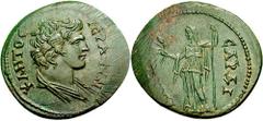 LYDIA, Sardes. Autonomous. Circa 80-100 AD. Æ 29mm (8.80 gm). Estimate $200 LYDIA, Sardes. Autonomous. Circa 80-100 AD. Æ 29mm (8.80 gm). Draped youthful bust of the personification of the Senate righ