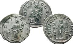 Collection of 14 Roman silver denarii of Macrinus and Diadumenian. AD 217-218. AR Denarii. Includes the following: 12 AR denarii of Macrinus and 2 AR denarii of Diadumenian. Fourteen (14) coins in lot