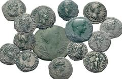 Collection of 32 Error coins. 2nd–3rd century. Various denominations. Includes the following: ancient imitations and fourrées, etc. of silver and bronze coins of Antoninus Pius to Geta. Thirty-two (32
