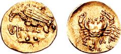 SICILY, Akragas. Circa 410-406 BC. AV Diobol (1.32 gm, 4h). Silanos, magistrate. Estimate $3000 SICILY, Akragas. Circa 410-406 BC. AV Diobol (1.32 gm, 4h). Silanos, magistrate. [AKP]A, eagle standing 
