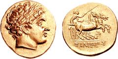 KINGS of MACEDON. Philip II. 359-336 BC. AV Stater (8.61 gm, 5h). Pella mint. Struck under Antipater, Polyperchon, or Kassander (for Philip III and Alexander IV), circa 323-315 BC. Estimate $5000 KING