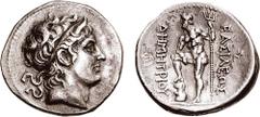KINGS of MACEDON. Demetrios I Poliorketes. 306-283 BC. AR Tetradrachm (15.99 gm, 12h). Chalkis mint. Struck circa 290-287 BC. Estimate $1000  KINGS of MACEDON. Demetrios I Poliorketes. 306-283 BC. AR 