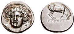 THESSALY, Larissa. Circa 400-380 BC. AR Drachm (6.10 gm, 8h). Obverse and reverse dies signed by Ai-. Estimate $3000 THESSALY, Larissa. Circa 400-380 BC. AR Drachm (6.10 gm, 8h). Obverse and reverse d