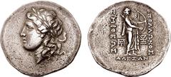 TROAS, Alexandria. Circa 188-133 BC. AR Tetradrachm (16.63 gm, 12h). Estimate $2000 TROAS, Alexandria. Circa 188-133 BC. AR Tetradrachm (16.63 gm, 12h). Laureate head of Apollo left / APOLLWNOS ZMIQEW