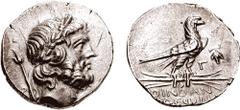 LYCIA, Oinoanda. After 188 BC. AR Didrachm (7.63 gm, 12h). Dated year 3 (186/5 BC?). Estimate $1500 LYCIA, Oinoanda. After 188 BC. AR Didrachm (7.63 gm, 12h). Dated year 3 (186/5 BC?). Laureate head o