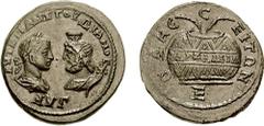 THRACE, Odessus. Gordian III. 238-244 AD. Æ 30mm - 5 Assaria (15.65 gm, 6h). Estimate $200 THRACE, Odessus. Gordian III. 238-244 AD. Æ 30mm - 5 Assaria (15.65 gm, 6h). AVT K M ANT GORDIANOC AVG, laure